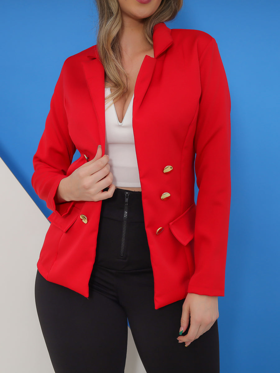 Blazer Feminino Vittoria Seven  Casaquinho Alfaiataria Social com